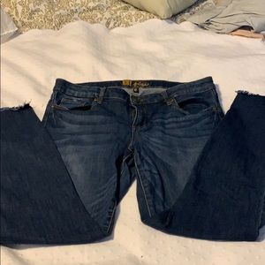 Kut from the Kloth raw hem skinny jeans